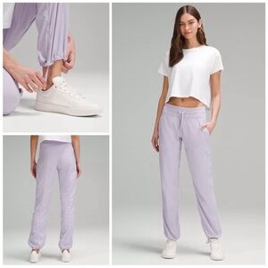 Lululemon Dance Studio Pants Womens 14 Lilac Ether Mid Rise Full Length Regular